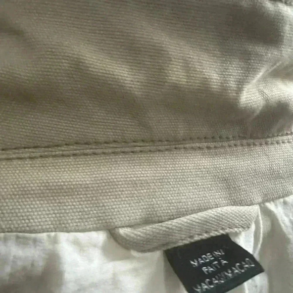 Club Monaco 2 button blazer coat cotton leather elbow patch largr - Picture 4 of 7